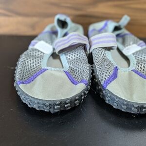 GOLD TOE POWERSOX P.S. Women’s Water Shoes Size 7 Gray Purple Anti-Slip Sole NWT